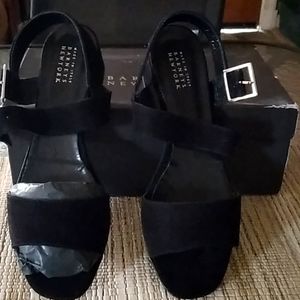 Barney's New York Block heels sandal 1 5/8 heel height.